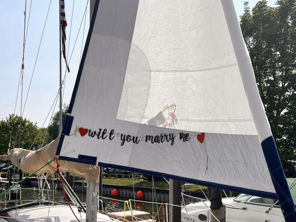 Marriage Proposal on a Sailboat
