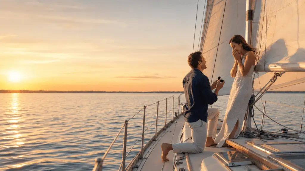 Marriage Proposal on a Boat